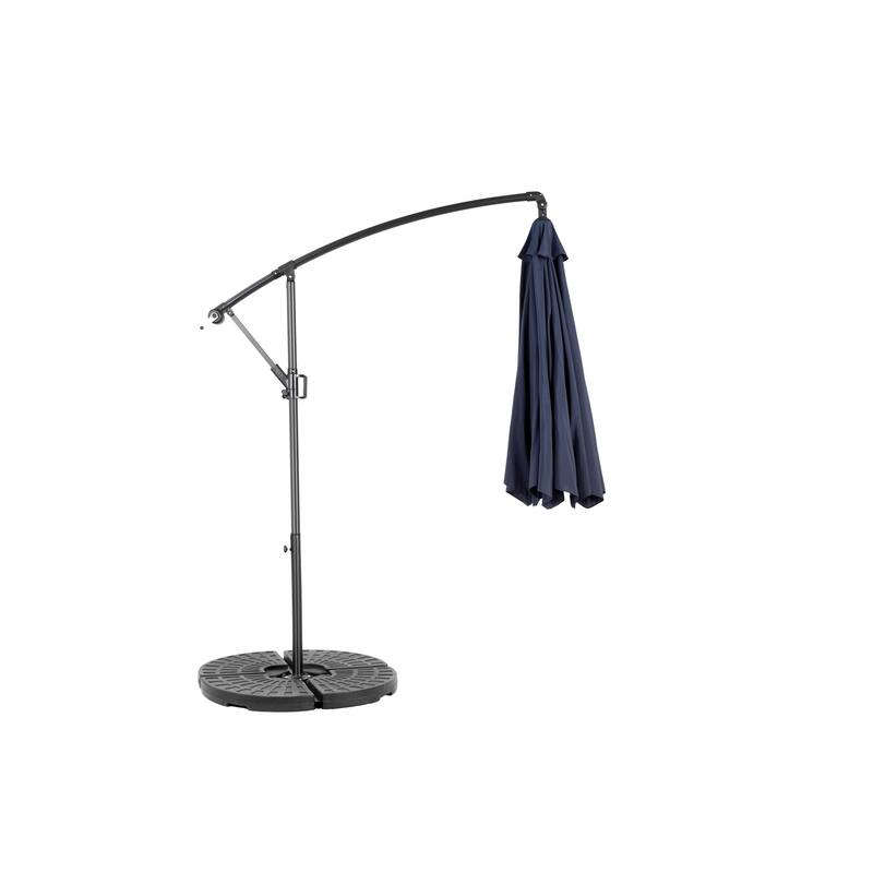 Best Choice Products 10ft Offset Hanging Market Patio Umbrella w/Easy Tilt Adjustment, Polyester Shade, 8 Ribs