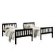 preview thumbnail 18 of 44, Clayfell Ames Twin Over Twin Solid Wood Bunk Bed Frame, Convertible, Sturdy Guardrails, Easy Assembly
