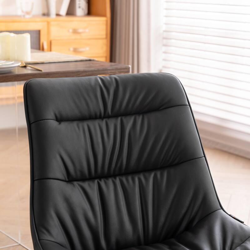 Faux Leather Dining Chairs Set of 2, Modern Upholstered Seat