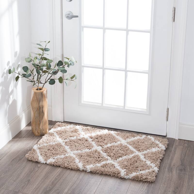 Joy Shag Moroccan Stripe Indoor Area Rug