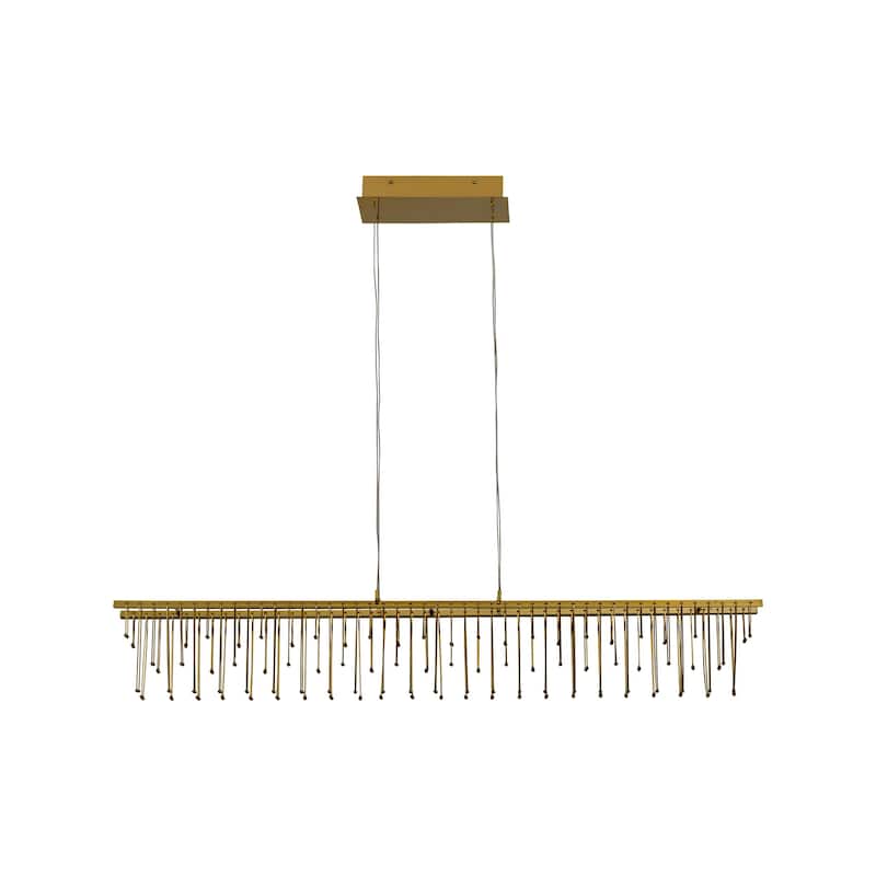 Golden Lighting Lucerna Integrated LED Island Light in Stainless Steel Gold