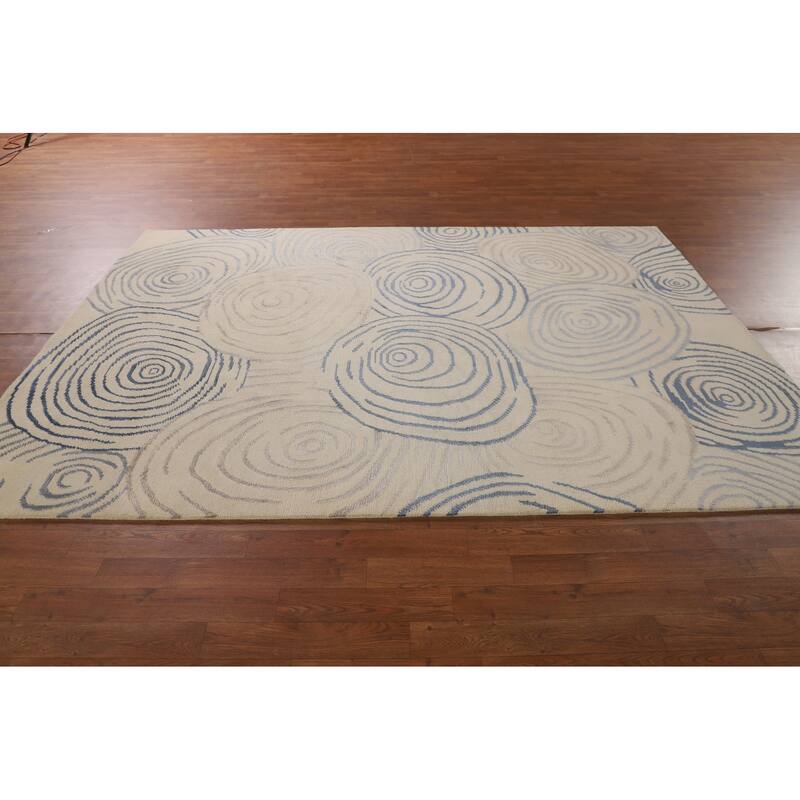 All-Over Gabbeh Oriental Area Rug Hand-Knotted Wool Carpet - 6'0" x 8'9"