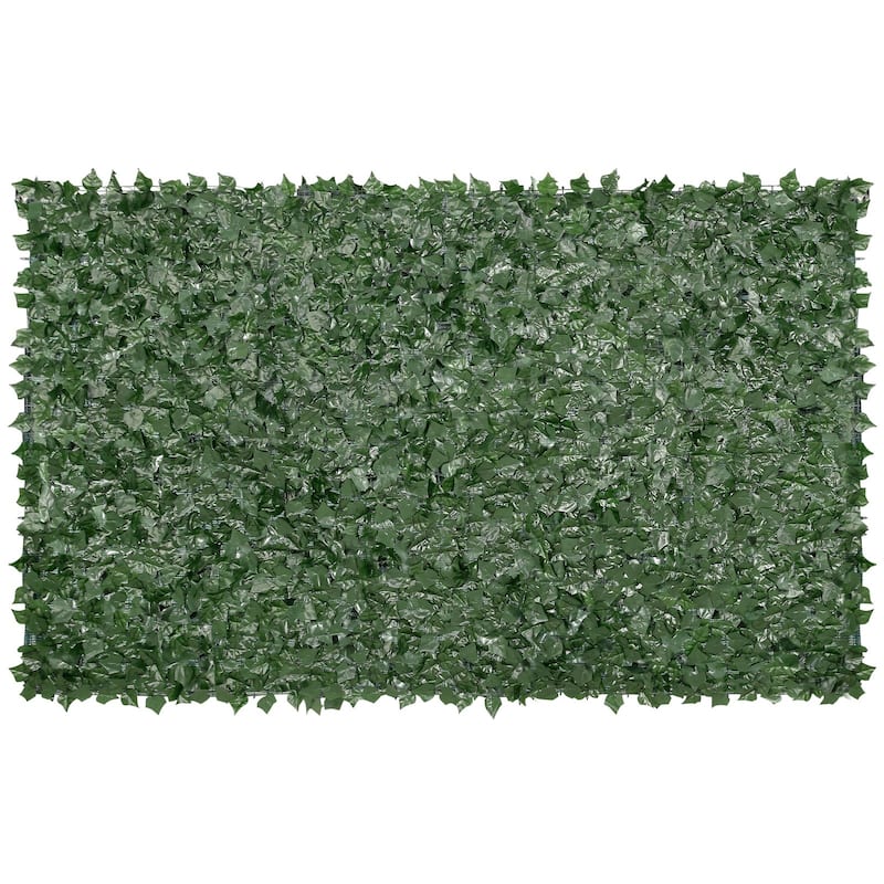 Green Silk Ivy Privacy Fence, PE Backed and UV-Resistant Decor