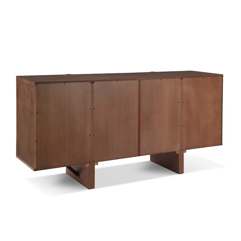 Christopher Knight Home - Ethan Modern 60" Wide Storage Sideboard with Adjustable Shelves and Sleek Design