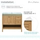 preview thumbnail 11 of 13, Chateau 36" Bathroom Vanity In Natural Oak