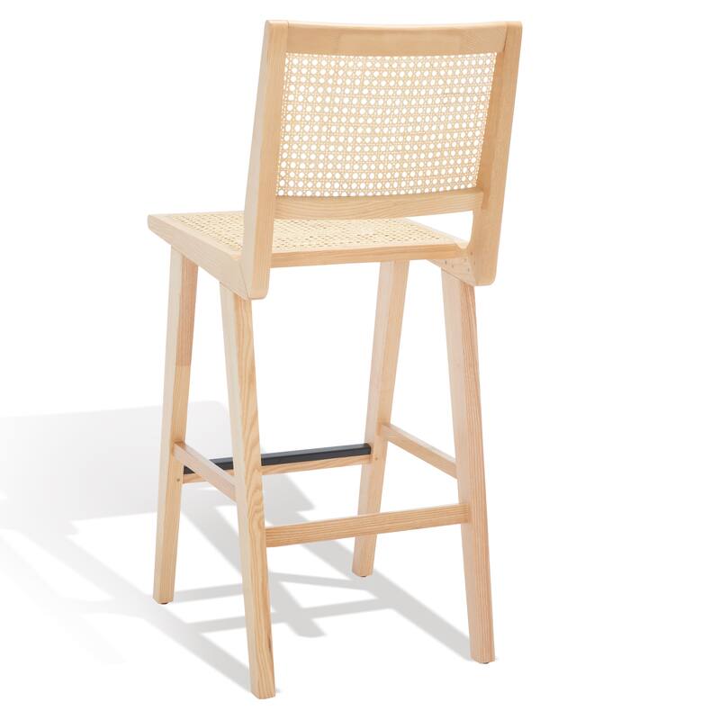 SAFAVIEH Couture Jeff French Cane 30-inch Bar Stool - 18 In. W x 23 In. D x 45 In. H - 18Wx23Dx45H