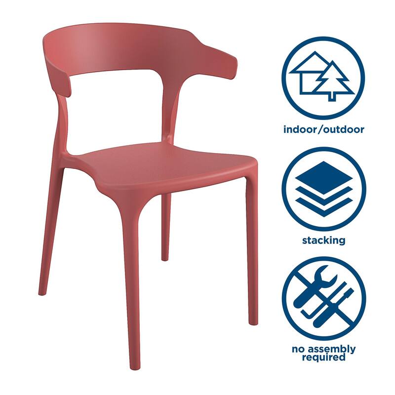 The Novogratz Poolside Felix Stackable Dining Chairs