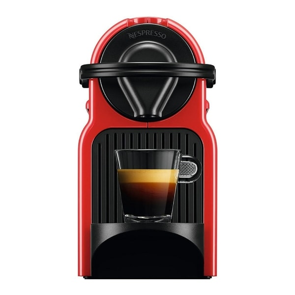 Nespresso Inissia Espresso Machine (24 oz., Red) w/ Capsules (14
