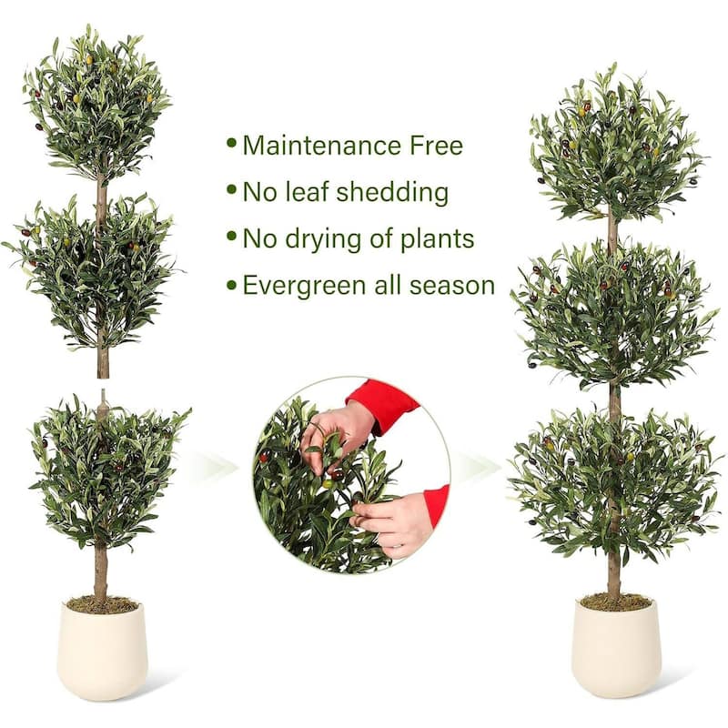 5FT Tall Artificial Olive Tree for Home Office Decor