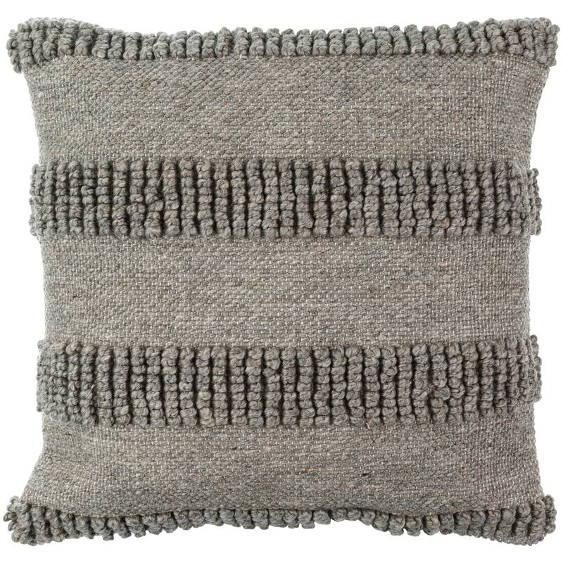Dalea Textured Recycled PET Throw Pillow - 18"H x 18"W - Cover Only - Dark Gray