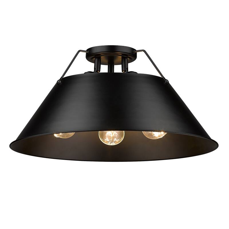 Orwell 3 Light Flush Mount - N/A - Matte Black