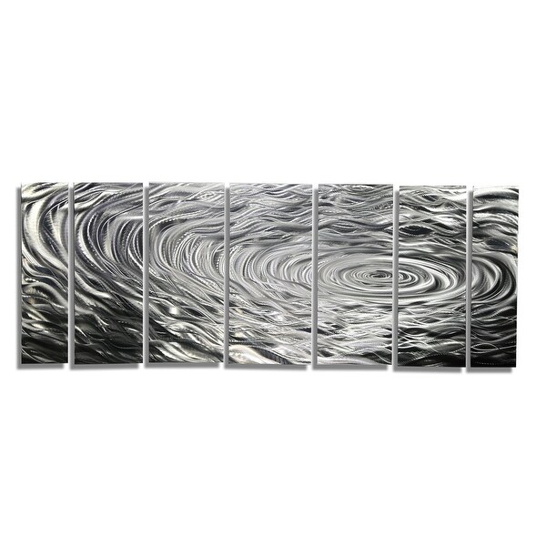 Statements2000 Silver Modern Etched Metal Wall Art Sculpture by Jon Allen - Ripple Effect