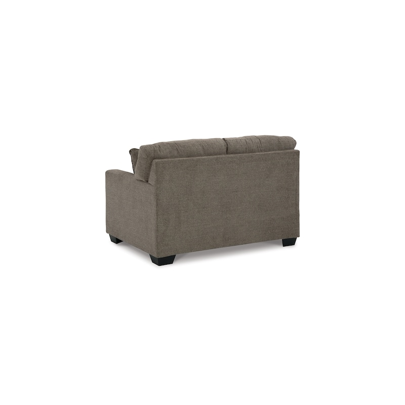 Joey 53 Inch Loveseat with 2 Accent Pillows, Tufted Back, Brown Polyester