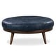 preview thumbnail 21 of 55, Poly & Bark Gio Ottoman - Full Grain Genuine Italian Leather Midnight Blue