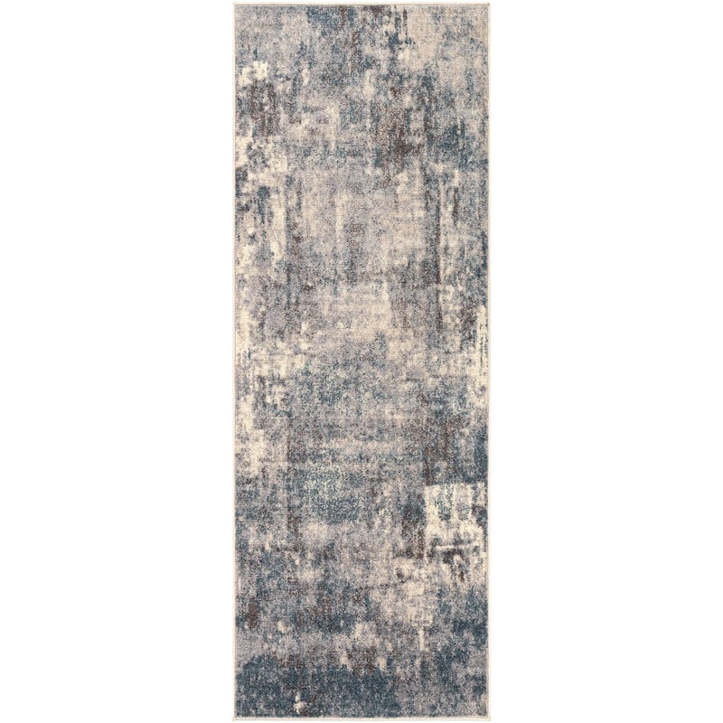 Livabliss Ankara Industrial Area Rug - 2' 7" x 7' 3" - Teal