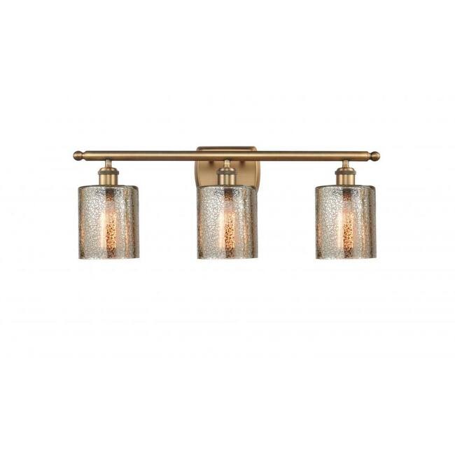 Innovations Lighting Cobbleskill 3 Light 26" Wide Bathroom Vanity - Brushed Brass / Mercury