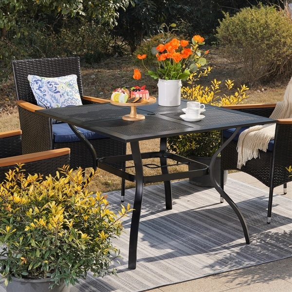Square outdoor dining table for 12 shop