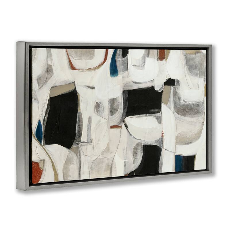 Stupell Dynamic Earthy Shapes Framed Floater Canvas Wall Art Design By Kippi Leonard