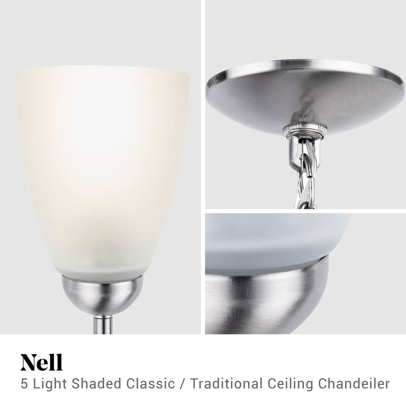 Brio Lighting Nell 5 - Light Shaded Classic/ Traditional Ceiling Chandelier
