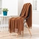 preview thumbnail 13 of 59, Chanasya Textured Knit Acrylic Throw Blanket With Tassels