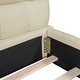 preview thumbnail 9 of 7, Beige Queen Size Grounded Bed Solid Wood Slat Support Low-Profile Platform Frame Edge Thick Fabric Frame Futon Headboard