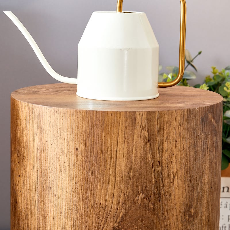 GDFStudio - Jackson Multi-Size Cylindrical Coffee Table Set with Wood-Grain Finish