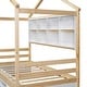 preview thumbnail 9 of 12, Twin House Bed with Roof Frame, Bedside-shelves, Under Bed Storage Unit