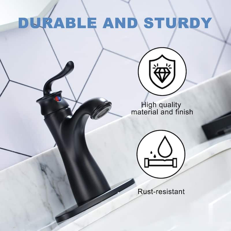Single Handle Bathroom Faucet with Pop Up Drain