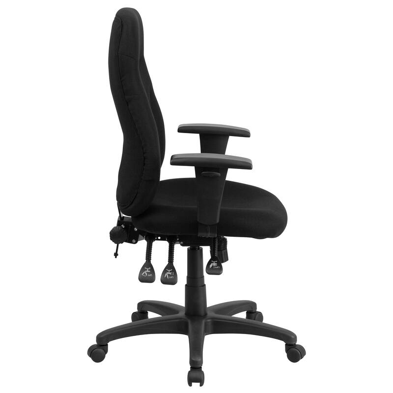 High Back Fabric Multifunction Ergonomic Task Chair with Adjustable Arms
