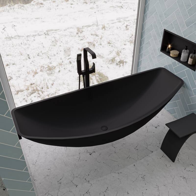 ALFI brand HammockTub1-BM 79" Acrylic Wall Mounted Hammock Tub