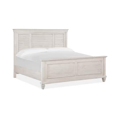 Magnussen Home Newport Alabaster King Shutter Panel Bed