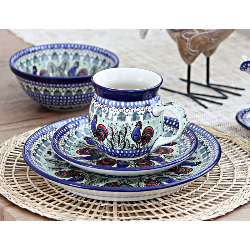 Blue Rose Polish Pottery Ceramika Artystyczna Bubble Mug