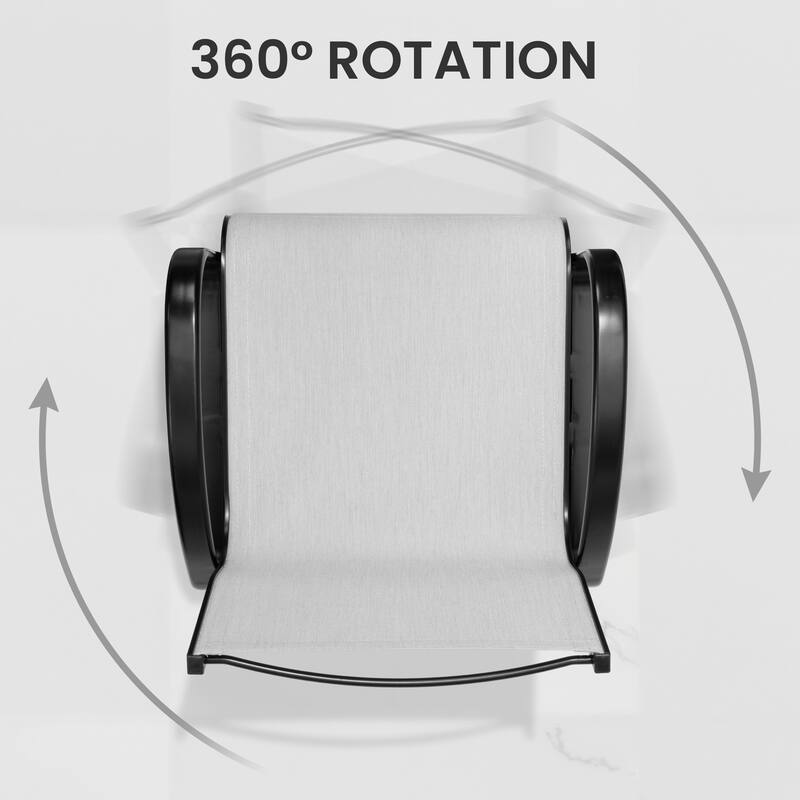 Crestlive Products Outdoor Patio All-weather Aluminum Swivel Bar Stools Sunbrella