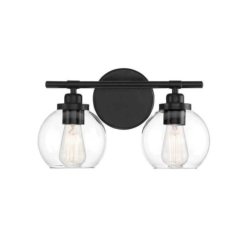 Savoy House Carson 2 Light 14" Wide Bathroom Vanity Light - Matte Black