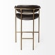 preview thumbnail 32 of 33, Parker Brown Faux-Leather Seat with Gold Metal Frame Bar Stool