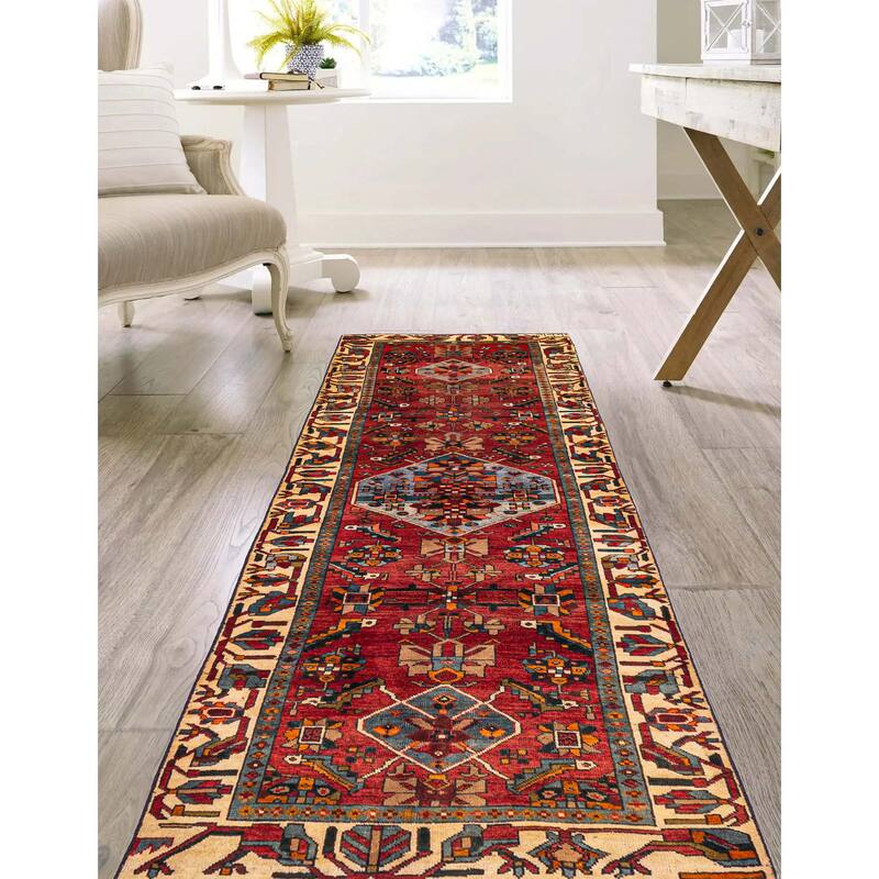 ECARPETGALLERY Hand-knotted Konya Anatolian Dark Red Wool Rug - 3'3 x 10'6