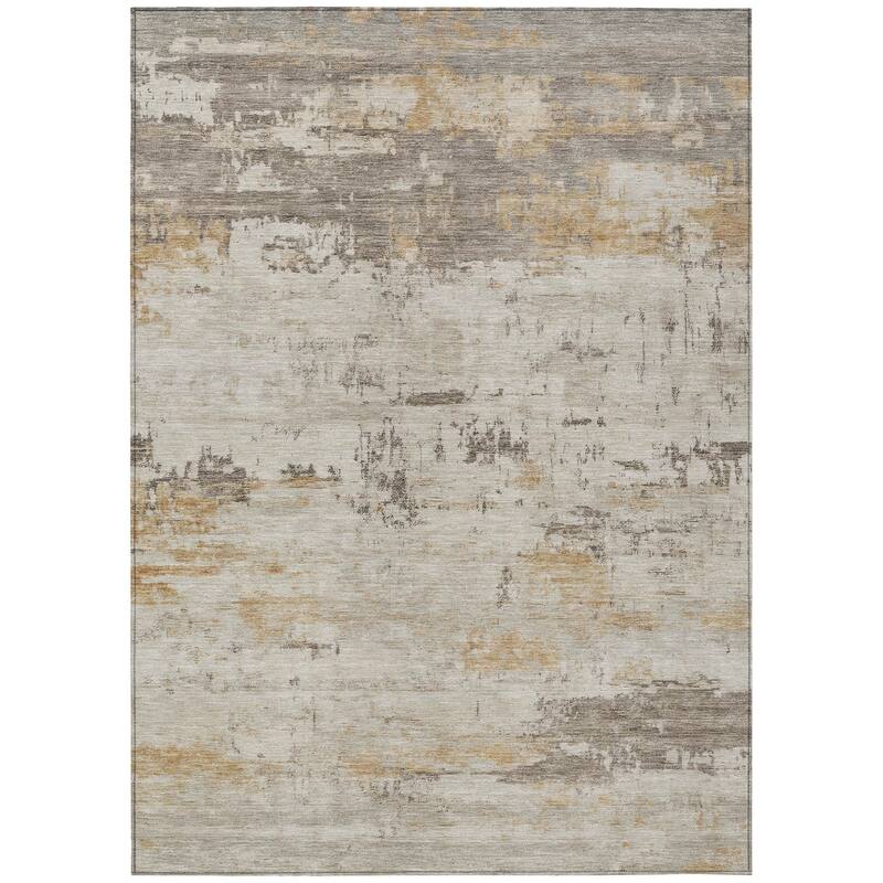 Machine Washable Indoor/Outdoor Abstract Allure Chantille Rug