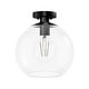 preview thumbnail 6 of 13, Hunter Xidane 1 Light Clear Glass Pendant or Semi-Flush Light - Kitchen Island, Dining Room, Entry - Glam, Contemporary