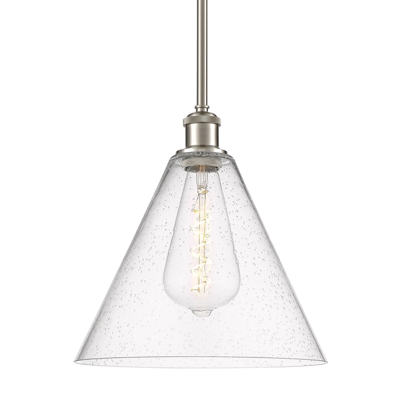 Innovations Lighting 516-1S-13-12 Berkshire Pendant Berkshire 12" Wide - Seedy / Brushed Satin Nickel