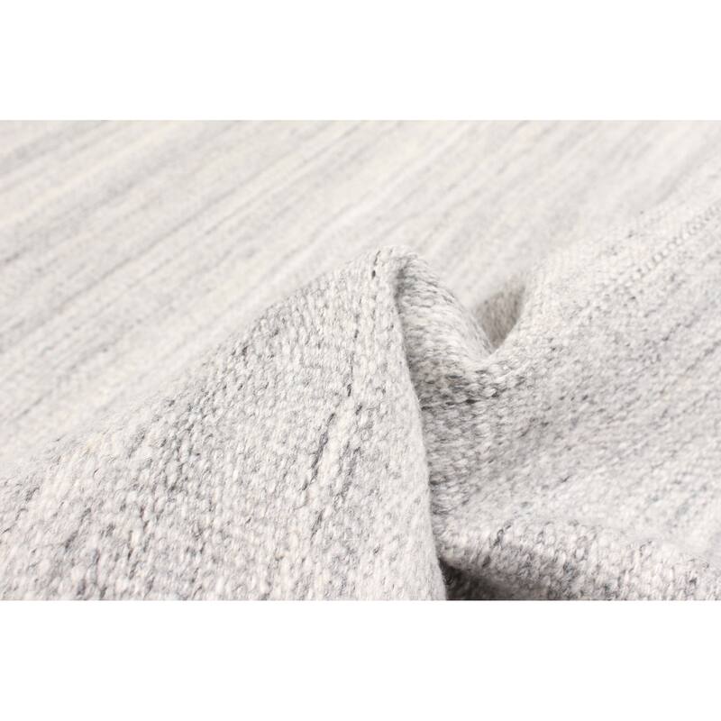 ECARPETGALLERY Flat-Weave Ankara FW Grey Wool Kilim - 5'3 x 7'9