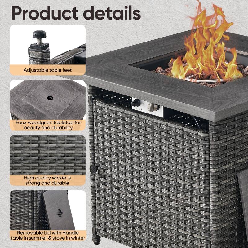 Gymojoy Outdoor Fire Pit Conversation Set, Patio Furniture with Cushions