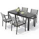 Option Black Table & Grey Chair - Set of 5