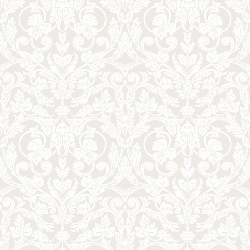 A-Street Prints Rosali Cream Scroll Damask Wallpaper