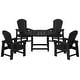 preview thumbnail 57 of 193, Laguna Kids Adirondack 5-Piece Round Table Dining Set Black