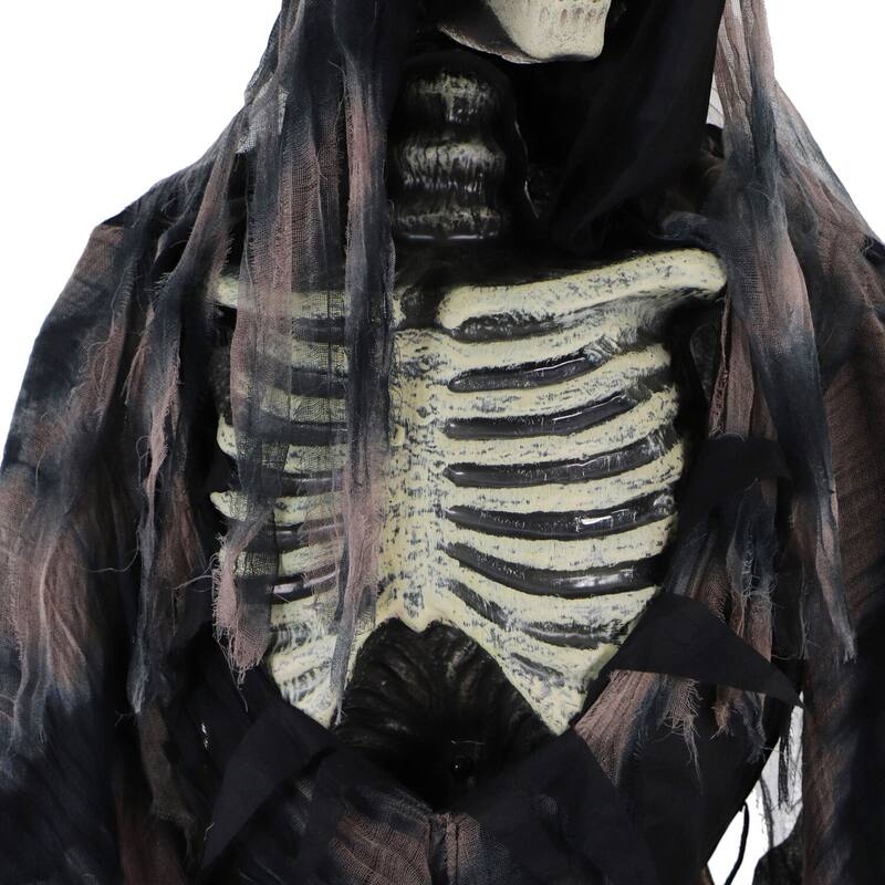 Haunted Hill Farm 7-Ft. Tall Khronos the Rotting Reaper, Premium Talking Halloween Animatronic, Plug-In