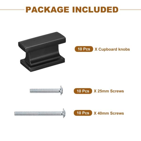 black knobs for dresser Asidrama 20 Pack Matte Black Kitchen Cabinet Knobs - Dresser & Drawer Knobs - Zinc Cabinet Hardware