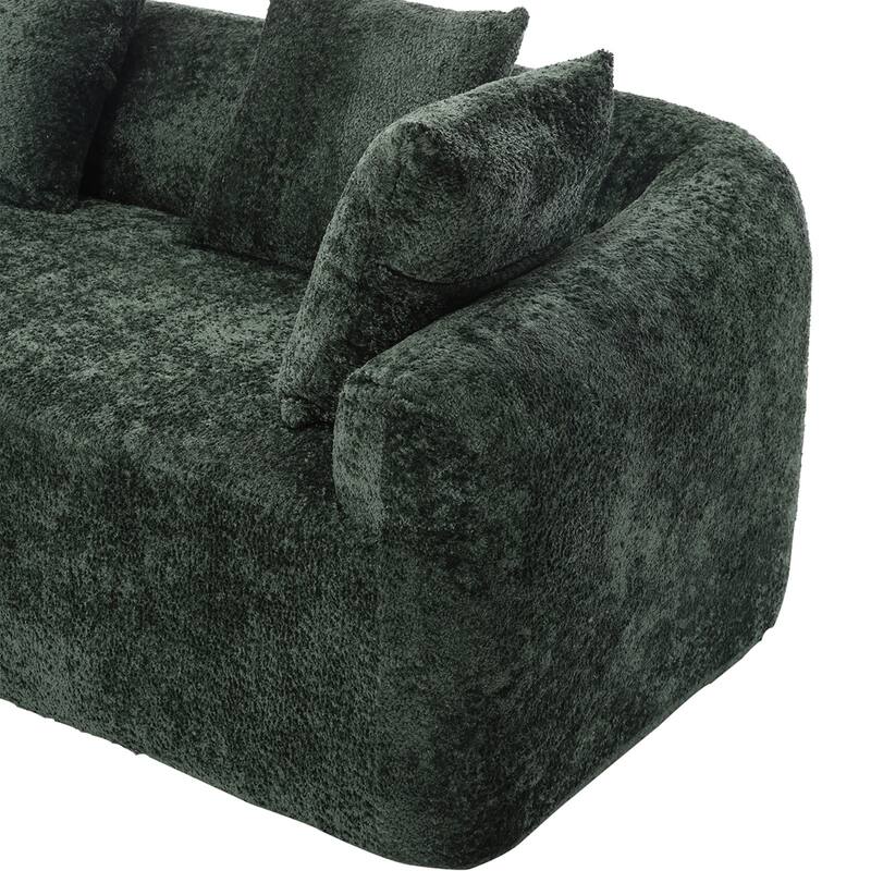 Living Room Oversized Comfy Boucle Sofa