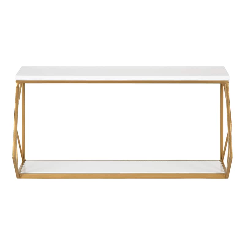 Kate and Laurel Brost Wood and Metal Wall Shelf - 22x8x10.25