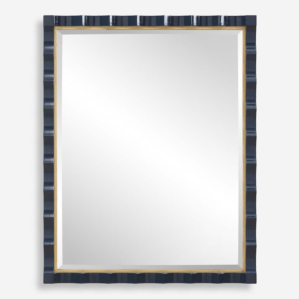 Uttermost 08207 Gulf 31"W x 39"H Rectangular Beveled Accent Mirror - Blue