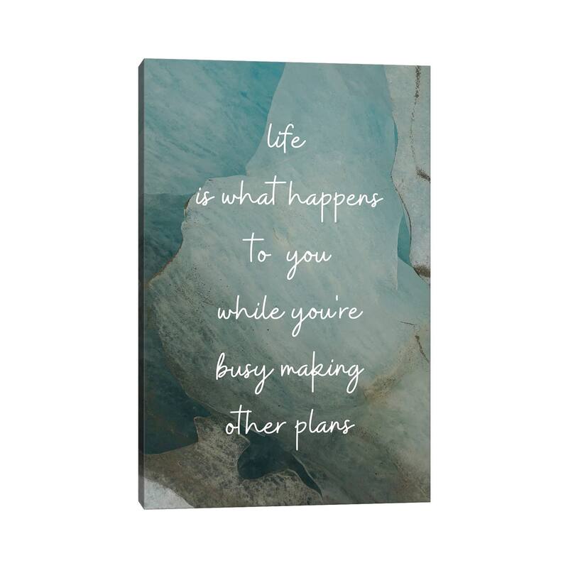 iCanvas "Life Is What Happens To You - John Lennon" by WordsAndMusicArt Canvas Print